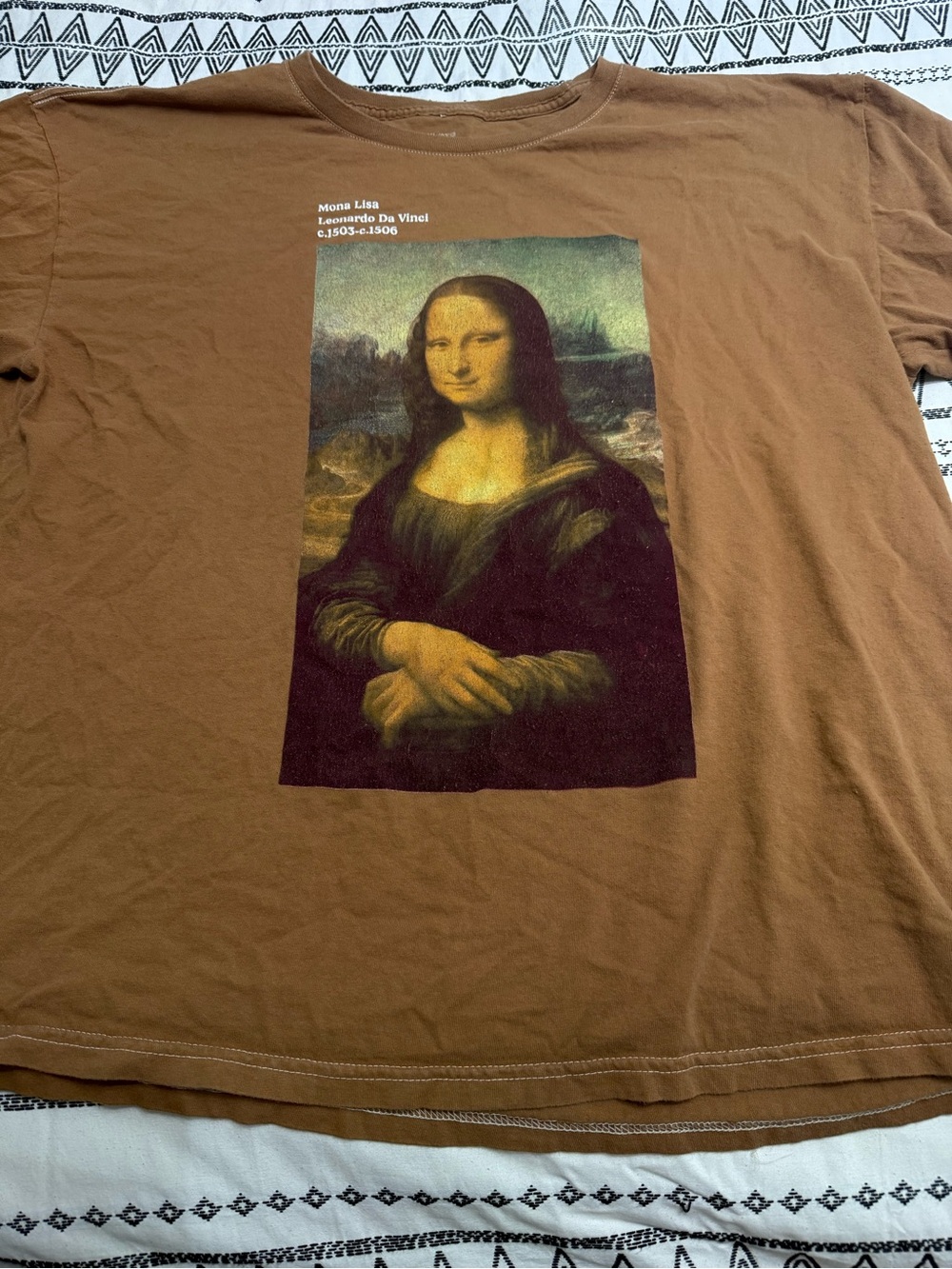Fruit of the Loom Brown Mona Lisa Graphic Tee